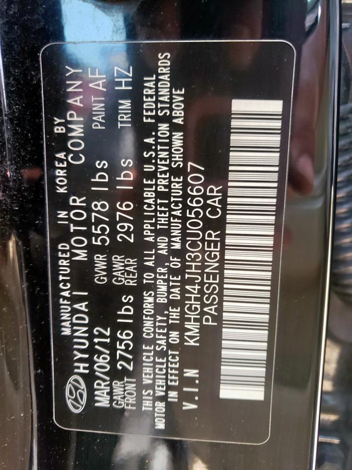 2012 Hyundai Equus Signature VIN: KMHGH4JH3CU056607 Lot: 61742495