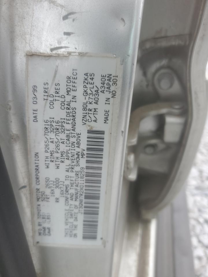 1999 Toyota 4Runner Limited VIN: JT3GN87R2X0118259 Lot: 58944285