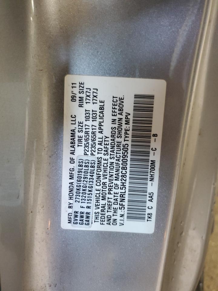 2012 Honda Odyssey Lx VIN: 5FNRL5H28CB009505 Lot: 60037115