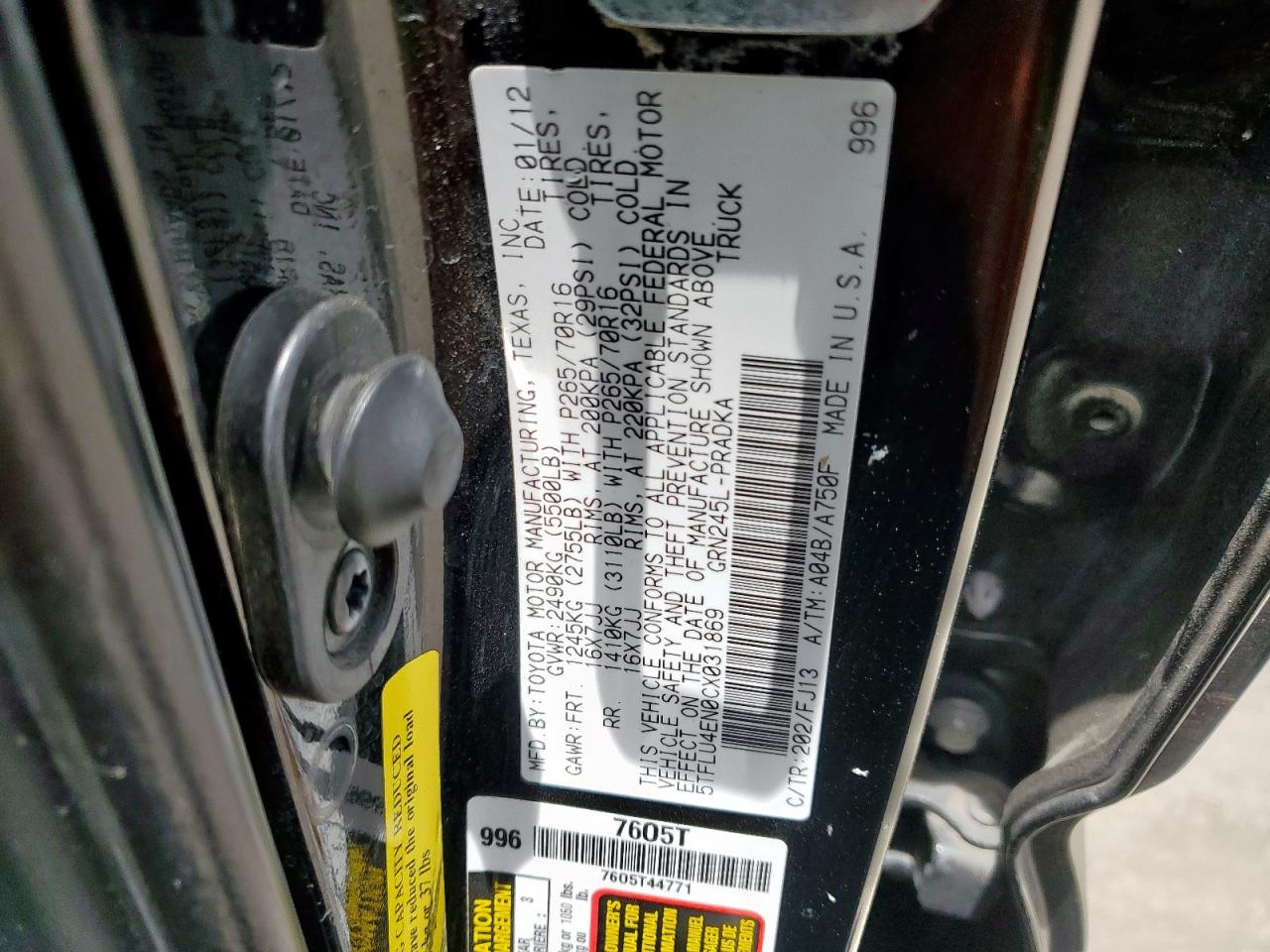 2012 Toyota Tacoma Double Cab VIN: 5TFLU4EN0CX031869 Lot: 62811775
