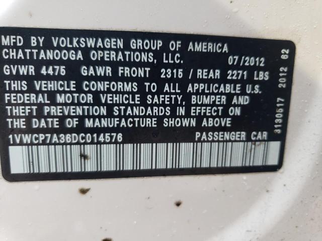2013 VOLKSWAGEN PASSAT SEL  