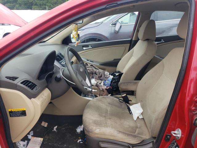  HYUNDAI ACCENT 2013 Red