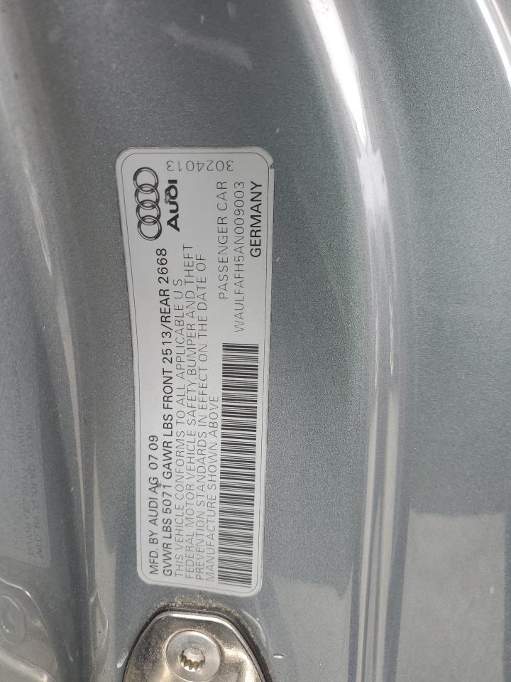 2010 Audi A5 Premium Plus VIN: WAULFAFH5AN009003 Lot: 58261585