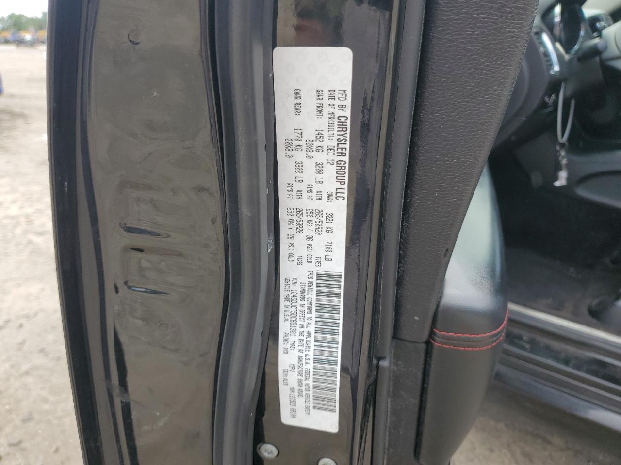 2013 Dodge Durango R/T VIN: 1C4SDJCT5DC651301 Lot: 59010955