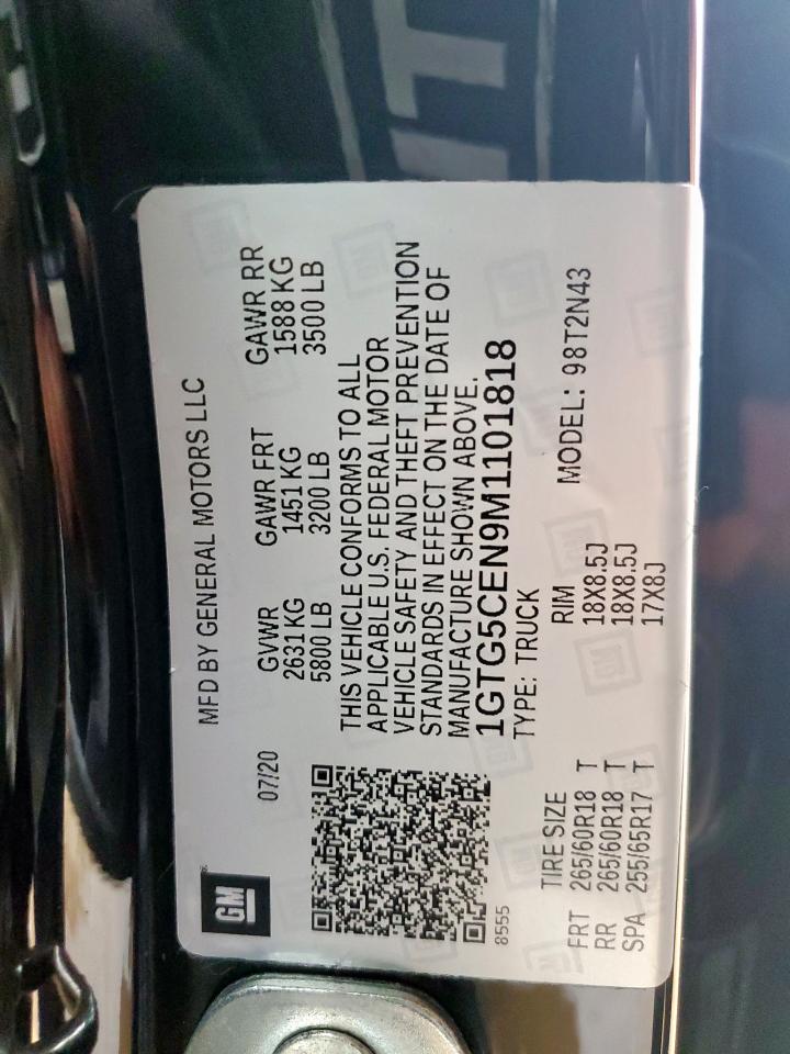 2021 GMC Canyon Elevation VIN: 1GTG5CEN9M1101818 Lot: 60444315