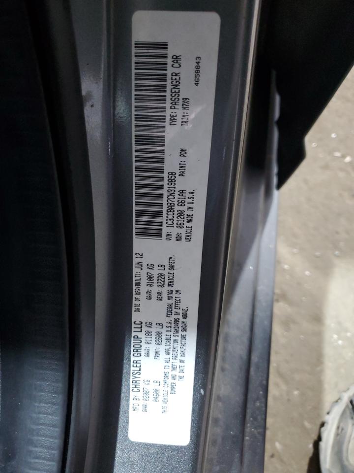 2012 Chrysler 200 Lx VIN: 1C3CCBAB7CN319858 Lot: 59511785