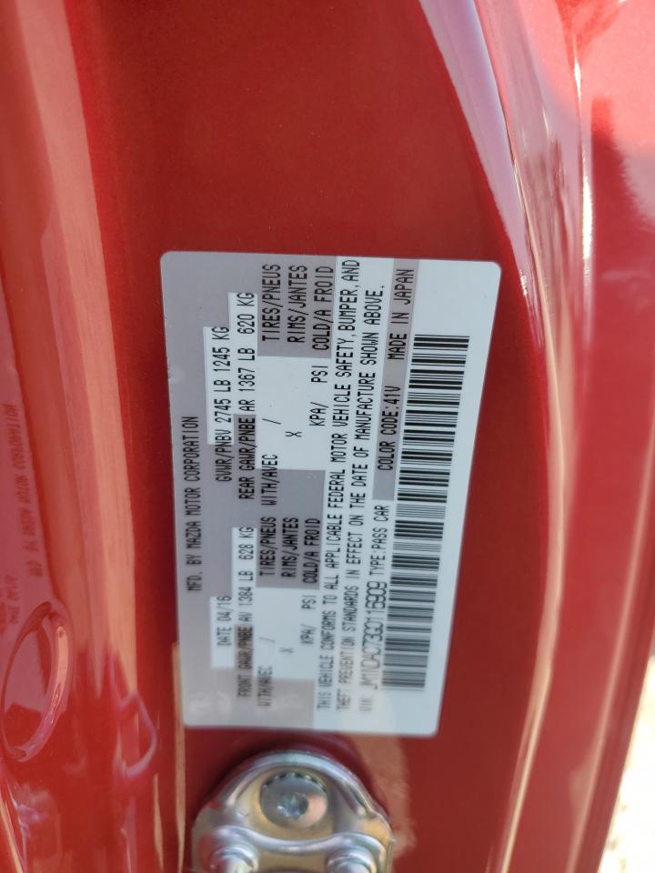 2016 Mazda Mx-5 Miata Club VIN: JM1NDAC73G0116909 Lot: 62297965