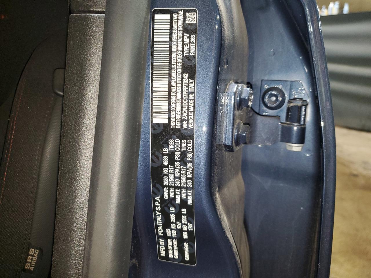 2023 Jeep Renegade Trailhawk VIN: ZACNJDC17PPP70342 Lot: 60958915