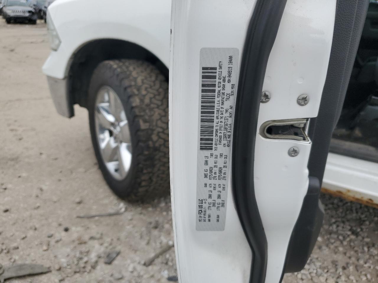 2015 Ram 1500 Slt VIN: 1C6RR7LG8FS671371 Lot: 81282785
