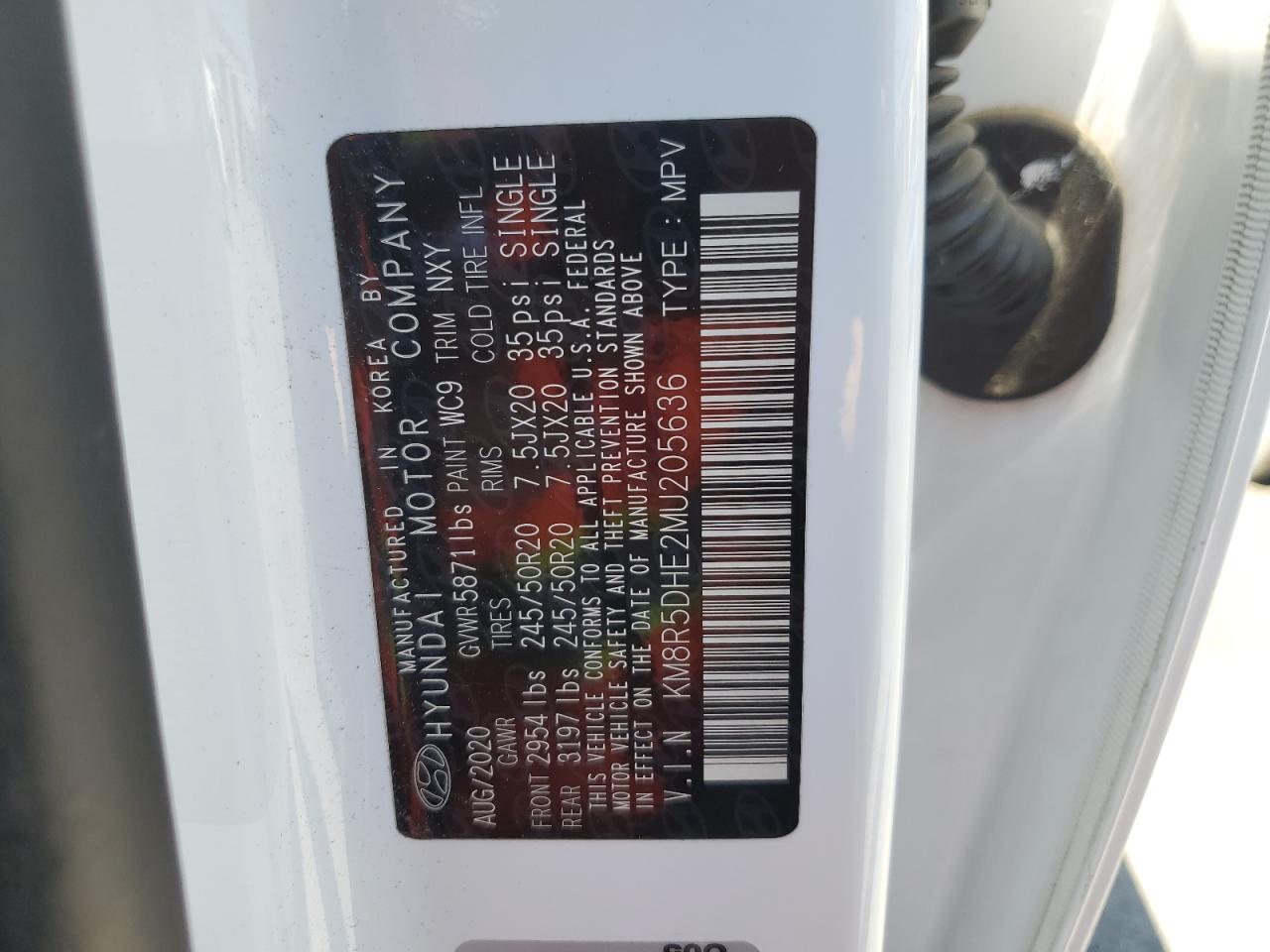 2021 Hyundai Palisade Limited VIN: KM8R5DHE2MU205636 Lot: 61985905