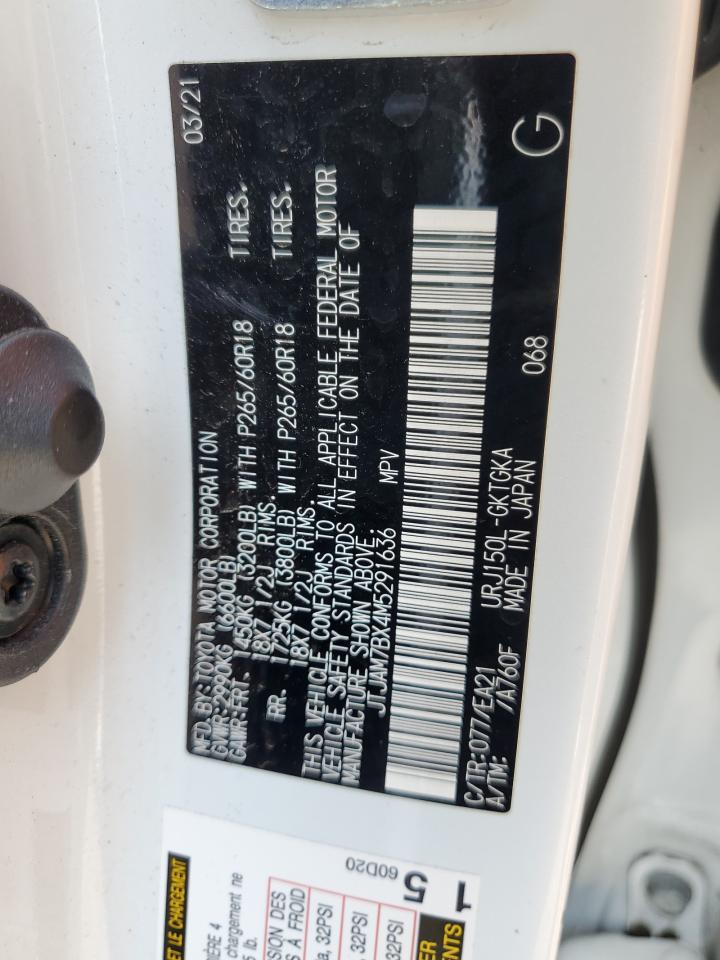 jtjam7bx4m5291636 JTJAM7BX4M5291636 2021 Lexus Gx 460 Premium