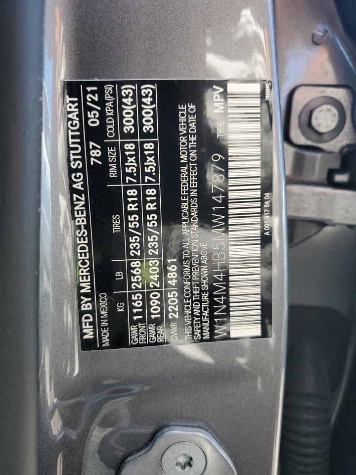 2021 Mercedes-Benz Glb 250 4Matic VIN: W1N4M4HB5MW147879 Lot: 61398765