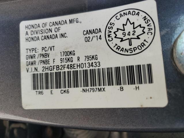2014 HONDA CIVIC LX