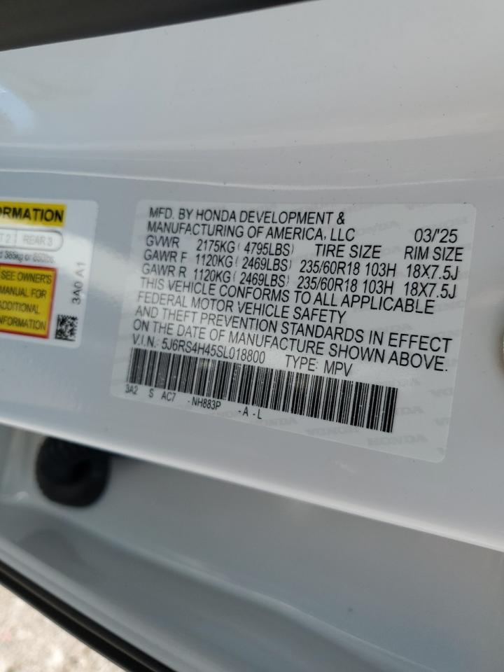 2025 Honda Cr-V Ex VIN: 5J6RS4H45SL018800 Lot: 62567405