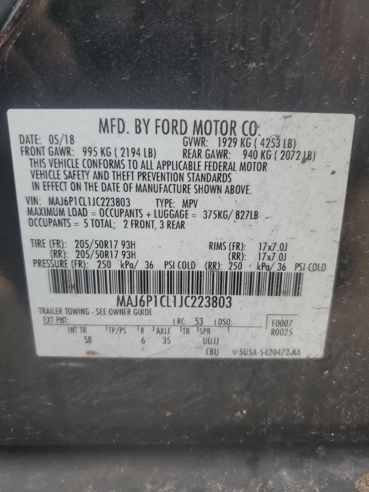MAJ6P1CL1JC223803 FORD ECOSPORT 2018