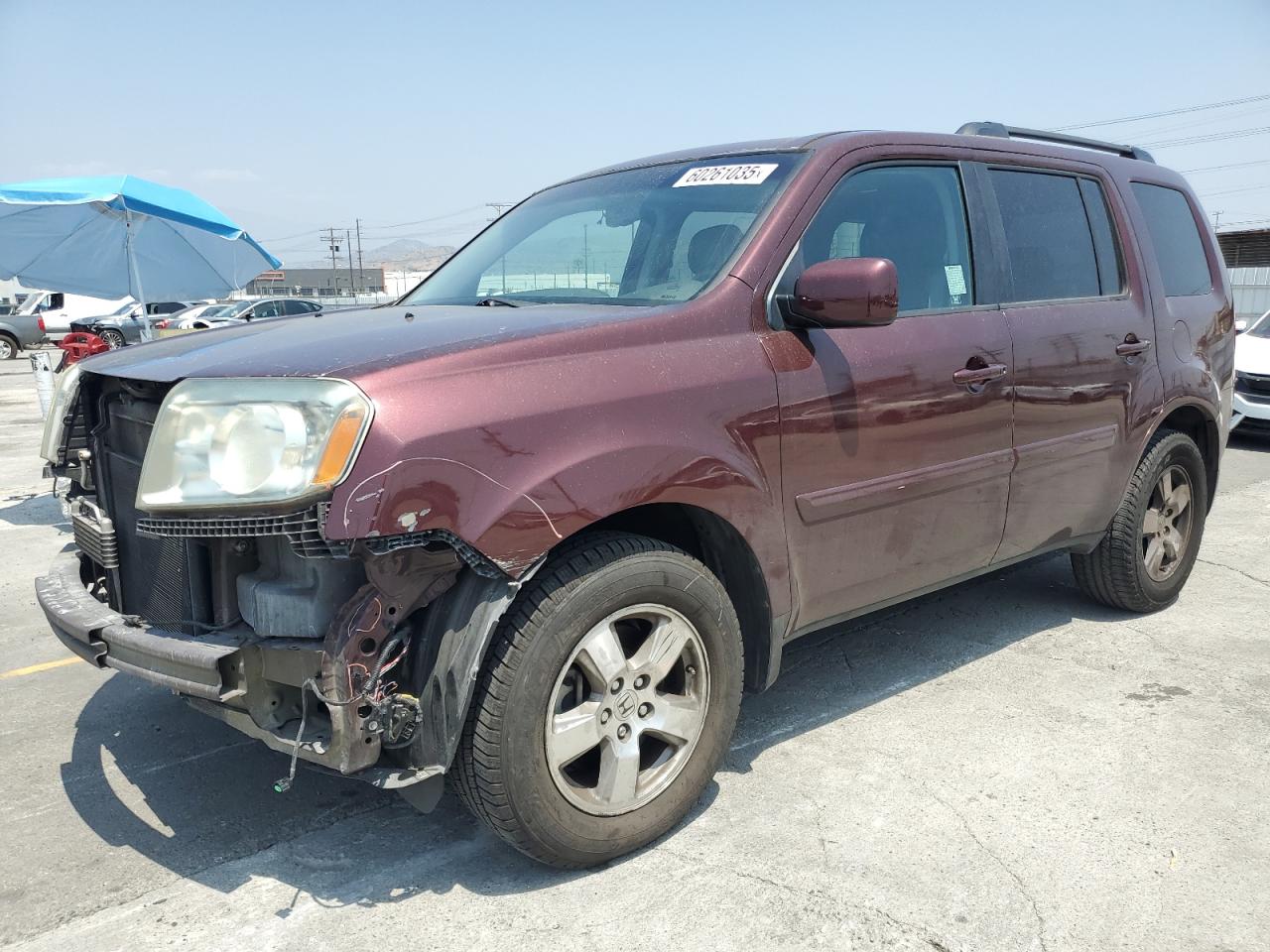 2011 Honda Pilot Exl na sprzedaż w Sun Valley, CA - Front End