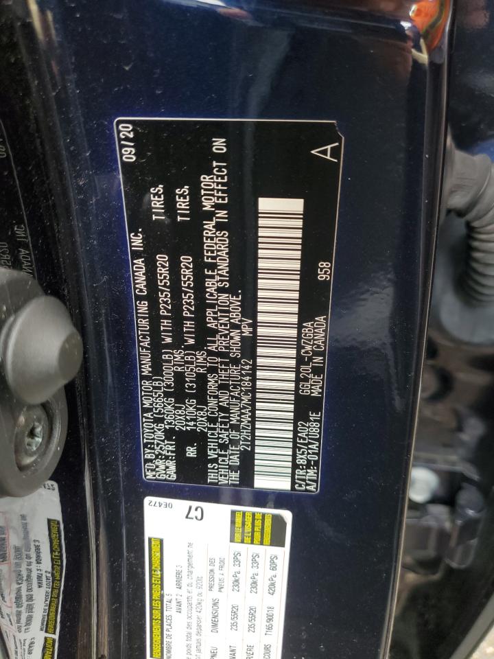 2021 Lexus Rx 350 VIN: 2T2HZMAA7MC184142 Lot: 61332655