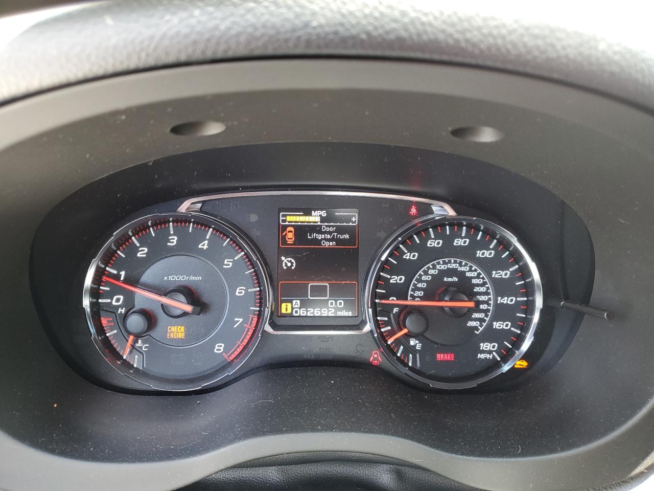 2019 Subaru Wrx VIN: JF1VA1A60K9800989 Lot: 61462625