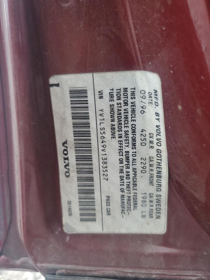 1997 Volvo 850 Glt VIN: YV1LS5649V1383527 Lot: 60656685