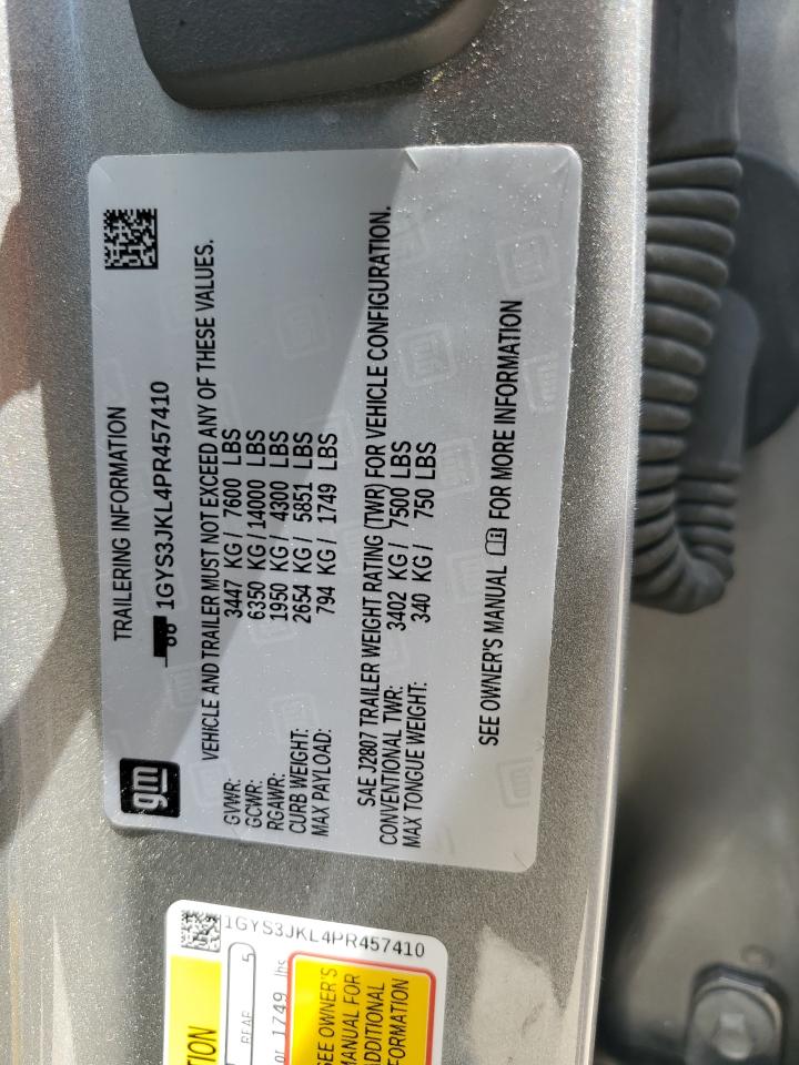 2023 Cadillac Escalade Esv Luxury VIN: 1GYS3JKL4PR457410 Lot: 61801435