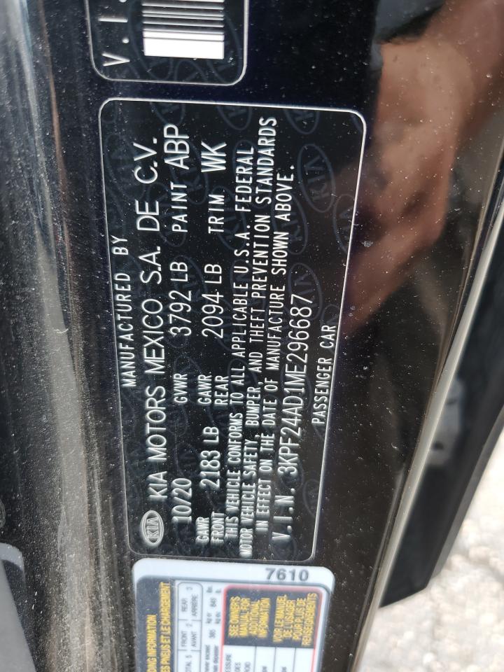 2021 Kia Forte Fe VIN: 3KPF24AD1ME296687 Lot: 62487775