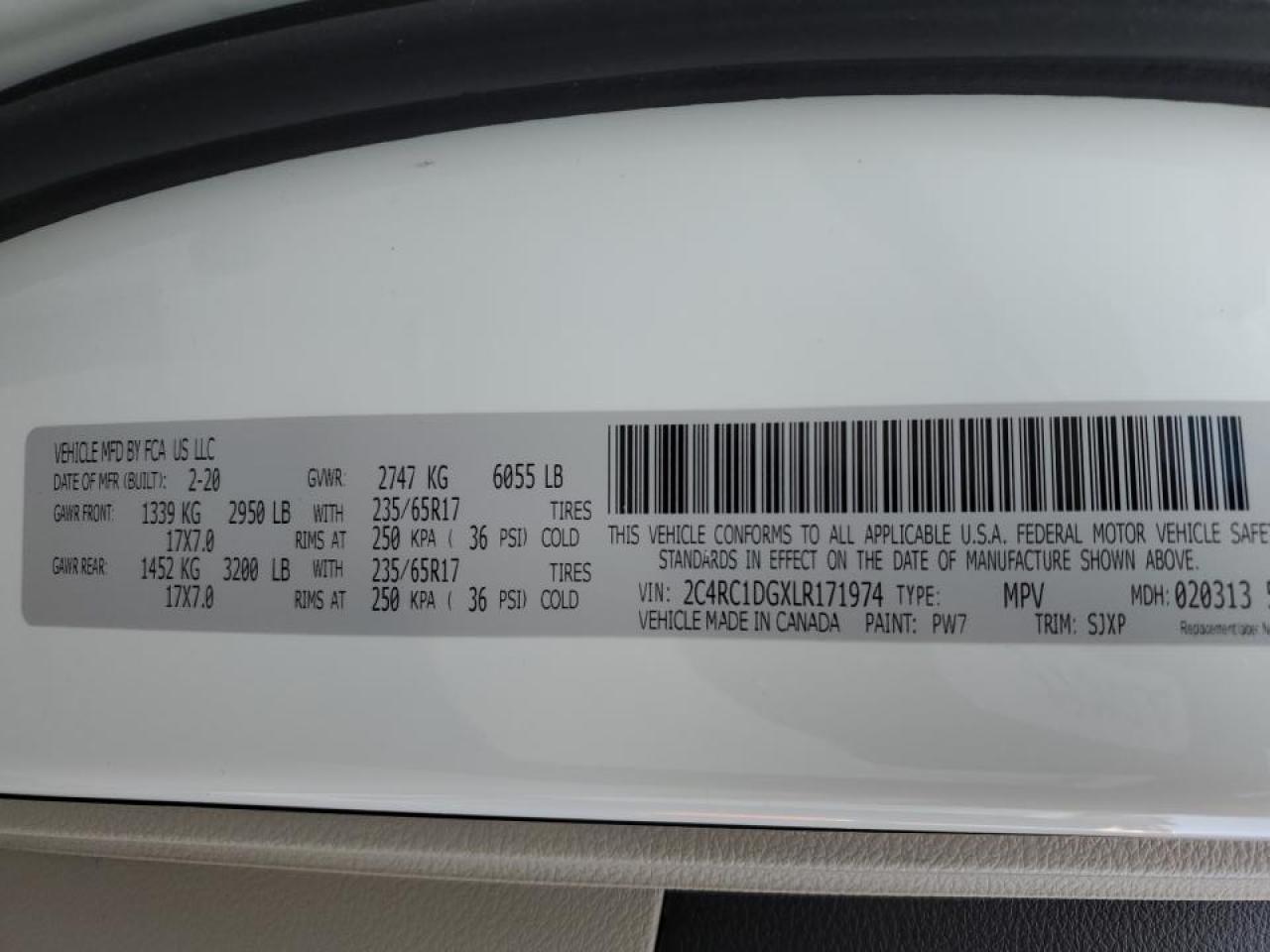 2020 Chrysler Voyager Lxi VIN: 2C4RC1DGXLR171974 Lot: 59422755