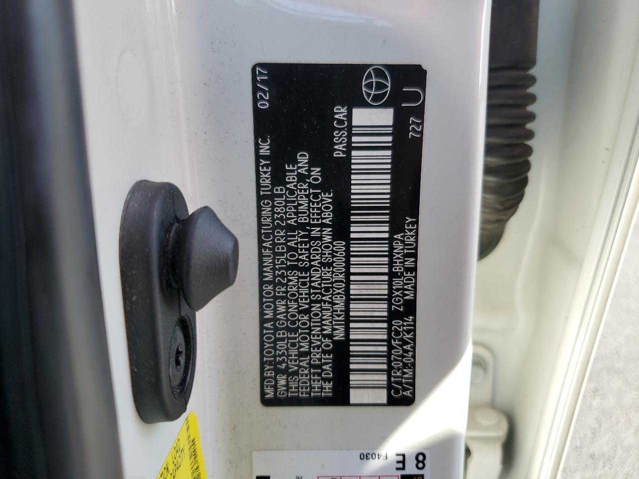 2018 Toyota C-Hr Xle VIN: NMTKHMBX0JR000600 Lot: 62759225