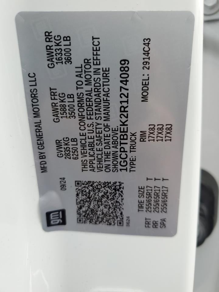 1GCPTBEK2R1274089 CHEVROLET COLORADO 2024