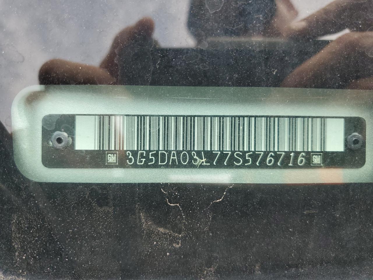 2007 Buick Rendezvous Cx VIN: 3G5DA03L77S576716 Lot: 60916215