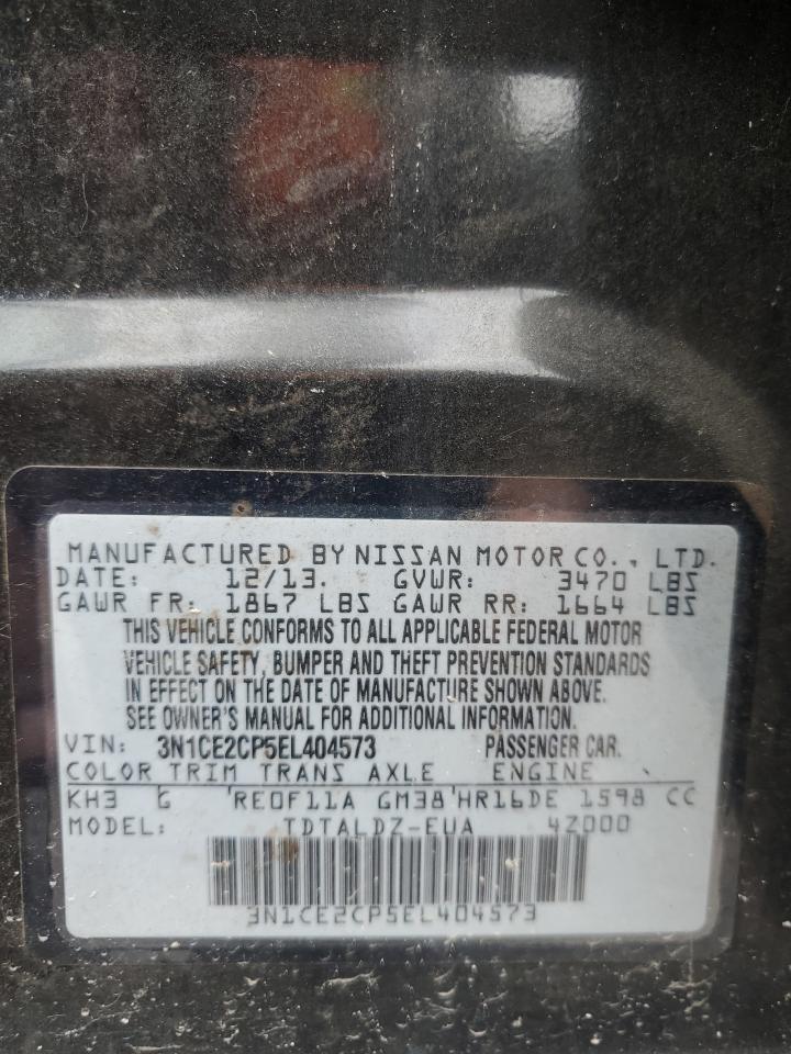 2014 Nissan Versa Note S VIN: 3N1CE2CP5EL404573 Lot: 62859935