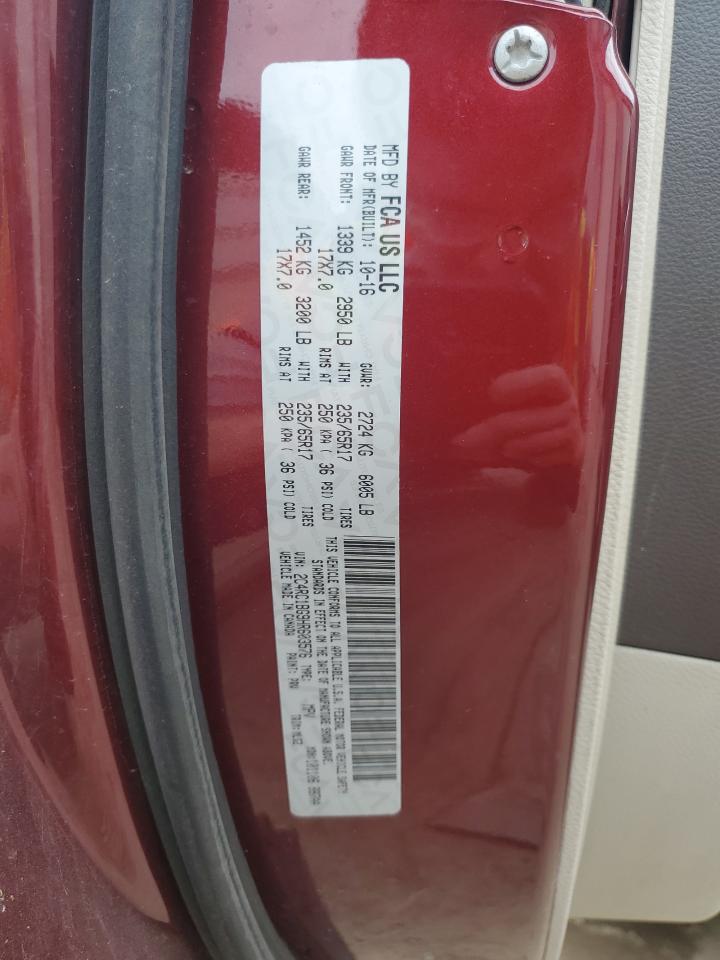 2017 Chrysler Pacifica Touring L VIN: 2C4RC1BG9HR603576 Lot: 62376455