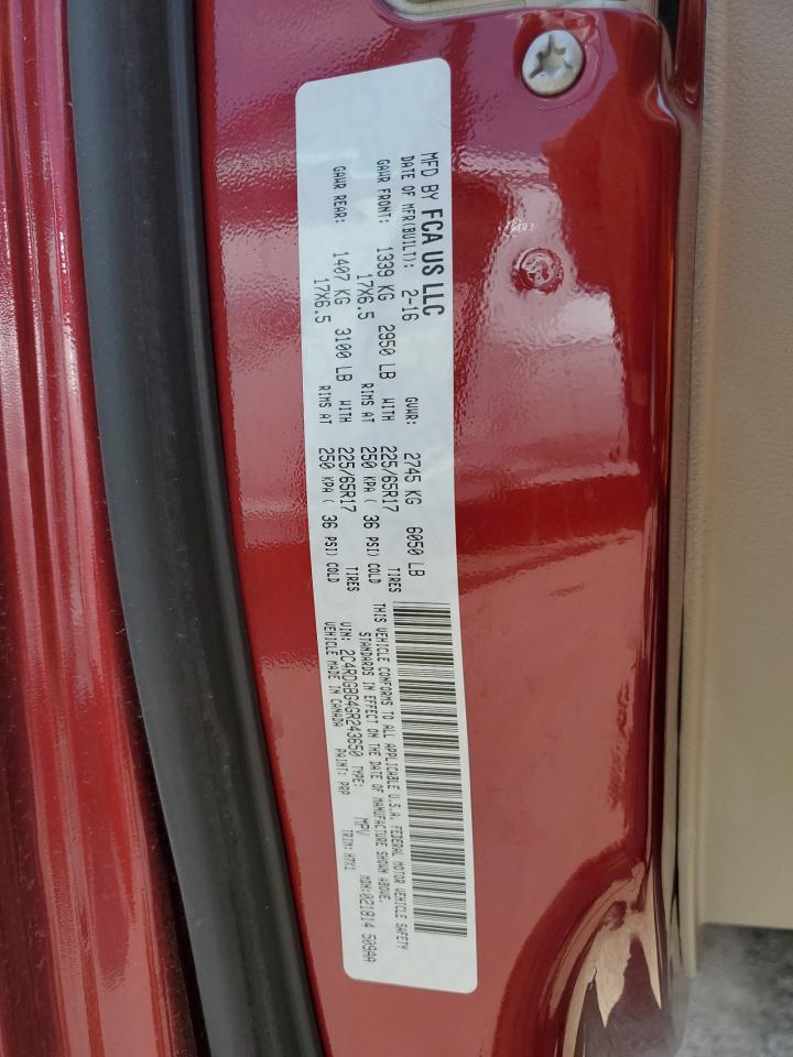 2016 Dodge Grand Caravan Se VIN: 2C4RDGBG4GR243650 Lot: 59537515