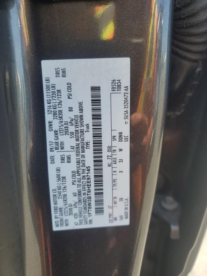 2017 Ford F350 Super Duty VIN: 1FT8W3BT8HEE97145 Lot: 62786515