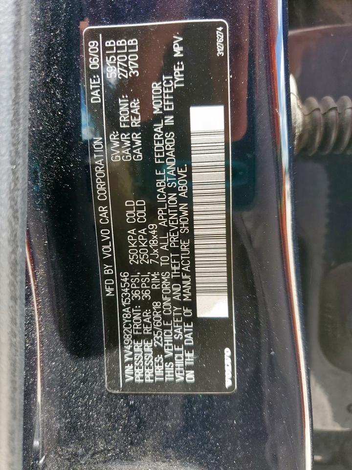 2010 Volvo Xc90 3.2 VIN: YV4982CY8A1534546 Lot: 62575705