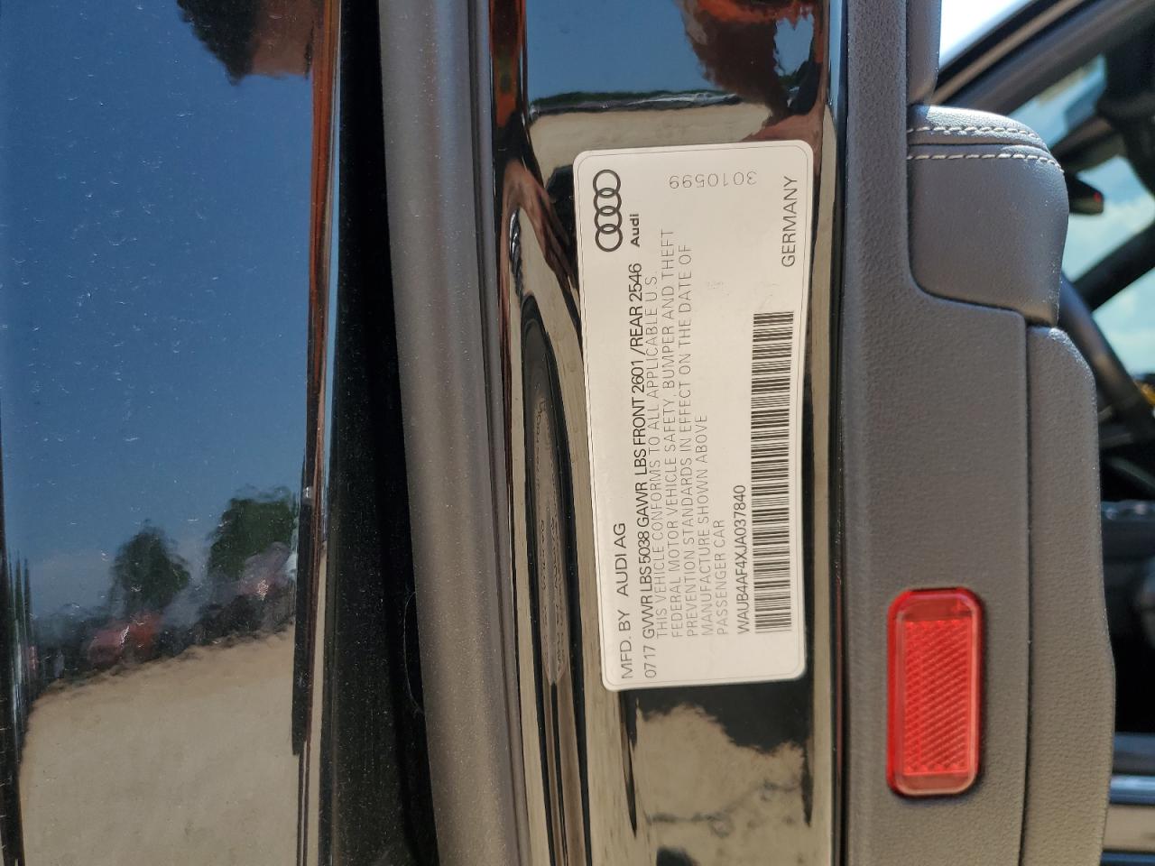 2018 Audi S4 Premium Plus VIN: WAUB4AF4XJA037840 Lot: 61547735