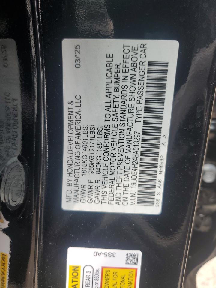 2025 Acura Integra VIN: 19UDE4H24SA013297 Lot: 63093915