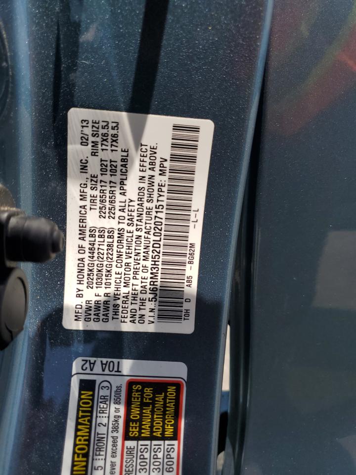 2013 Honda Cr-V Ex VIN: 5J6RM3H52DL020715 Lot: 62533395