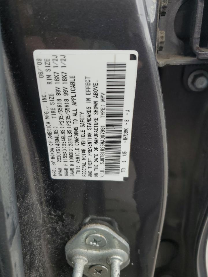 2009 Acura Rdx VIN: 5J8TB18259A007991 Lot: 61981625