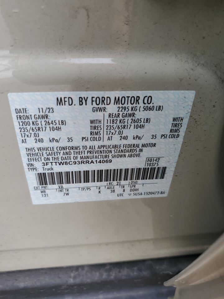 3FTTW8C93RRA14069 FORD MAVERICK 2024