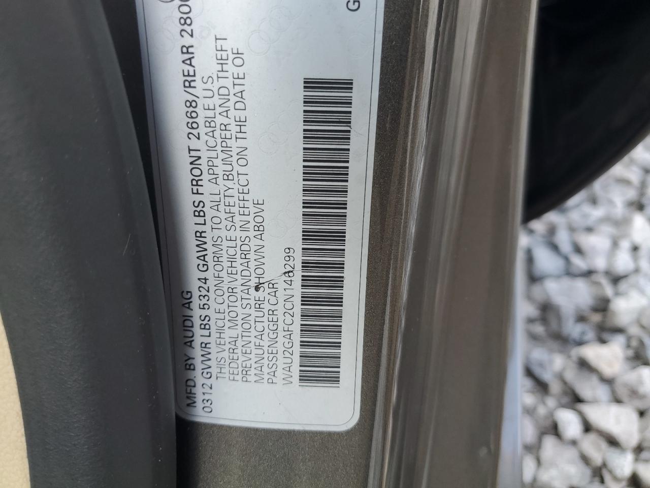2012 Audi A7 Prestige VIN: WAU2GAFC2CN146299 Lot: 61335865
