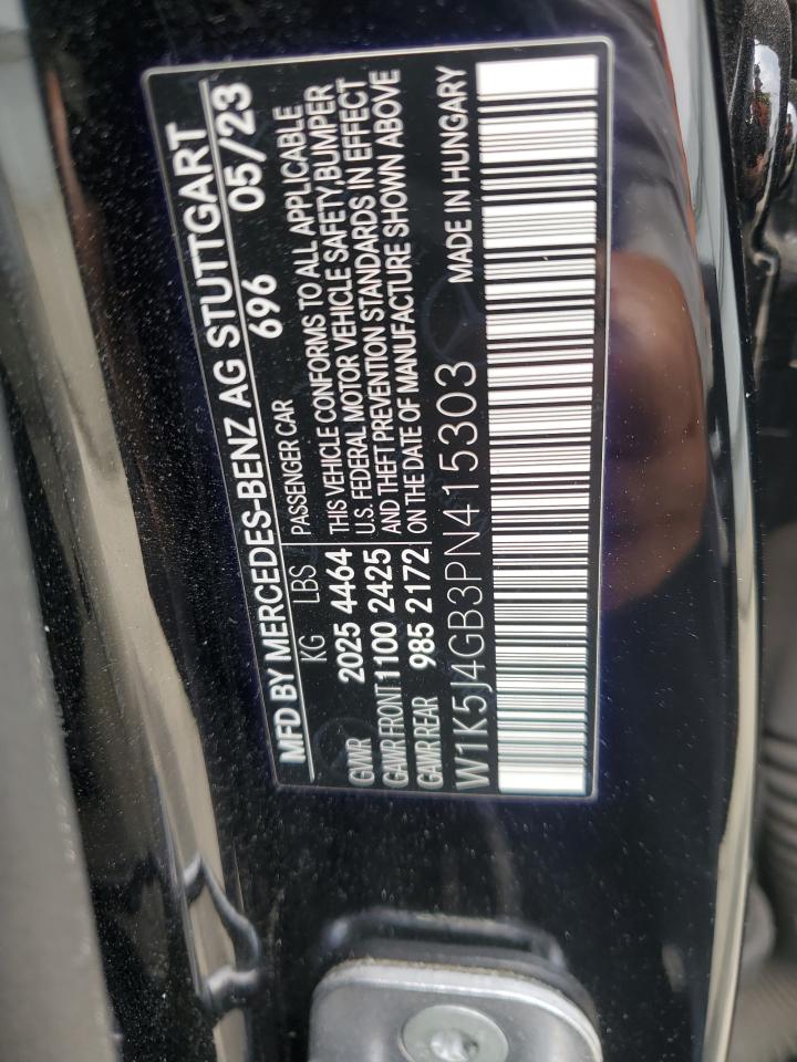 2023 Mercedes-Benz Cla 250 VIN: W1K5J4GB3PN415303 Lot: 62027405
