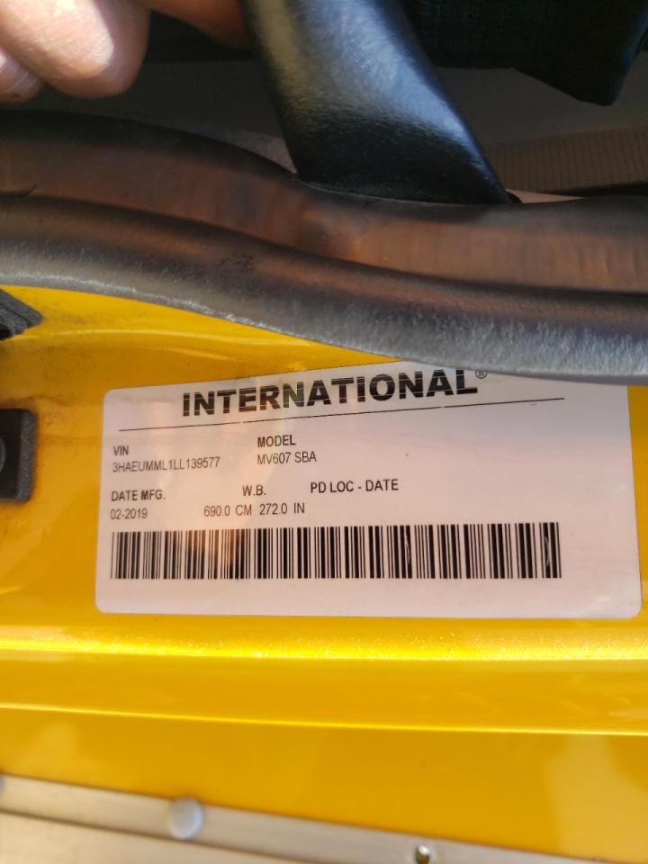 2020 International Mv607 VIN: 3HAEUMML1LL139577 Lot: 59124935