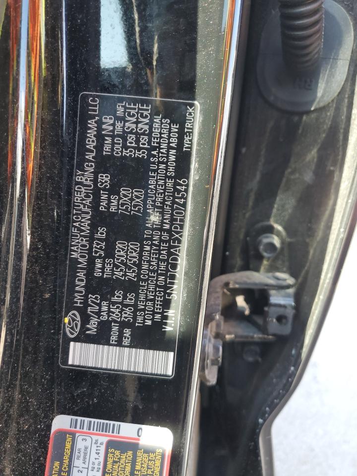 2023 Hyundai Santa Cruz Night VIN: 5NTJCDAFXPH074546 Lot: 61218265