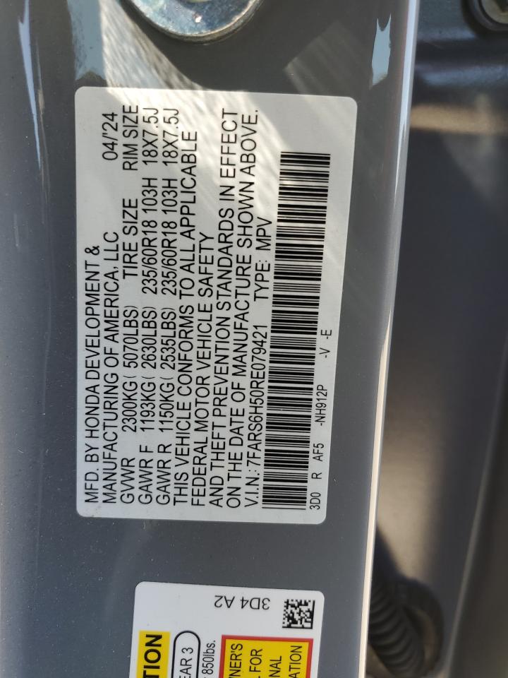 2024 Honda Cr-V Sport VIN: 7FARS6H50RE079421 Lot: 62392055