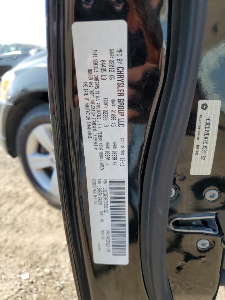 2012 Dodge Caliber Sxt VIN: 1C3CDWDA2CD536182 Lot: 61392665