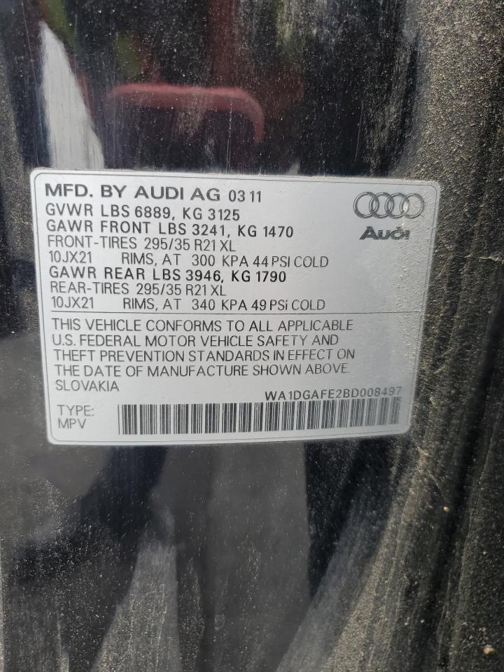 2011 Audi Q7 Prestige VIN: WA1DGAFE2BD008497 Lot: 61000995