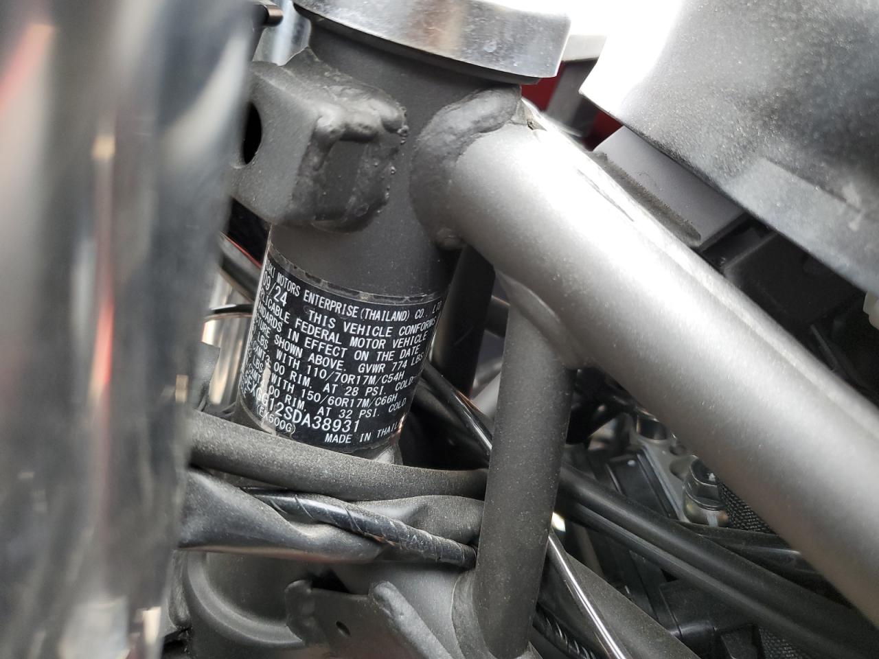 2025 Kawasaki Ex500 VIN: ML5EXGG12SDA38931 Lot: 59099965