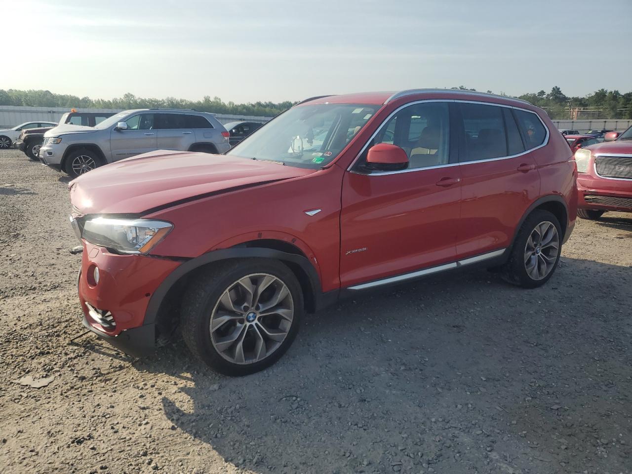 2017 BMW X3 xDrive28I red null gas 5UXWX9C37H0T18188 photo #1