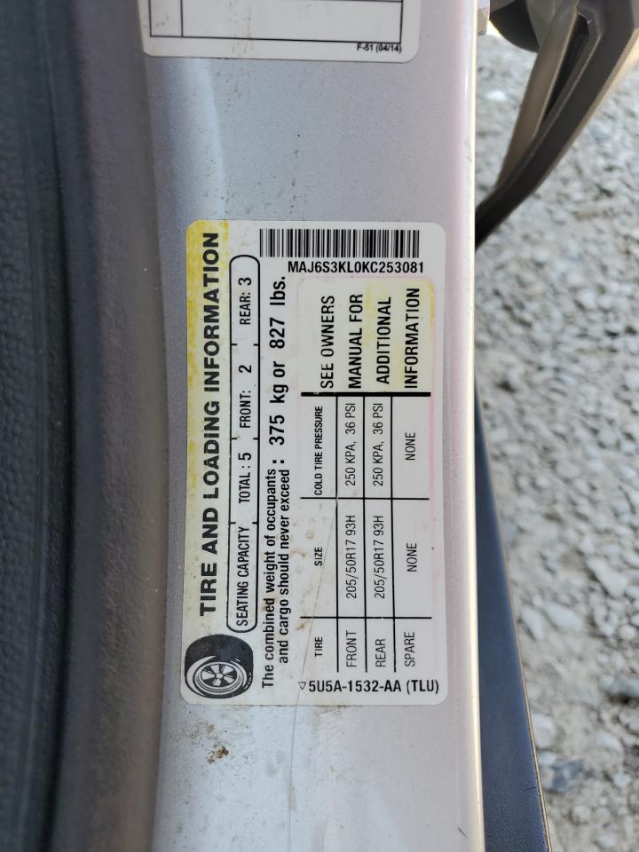 2019 Ford Ecosport Titanium VIN: MAJ6S3KL0KC253081 Lot: 52628455