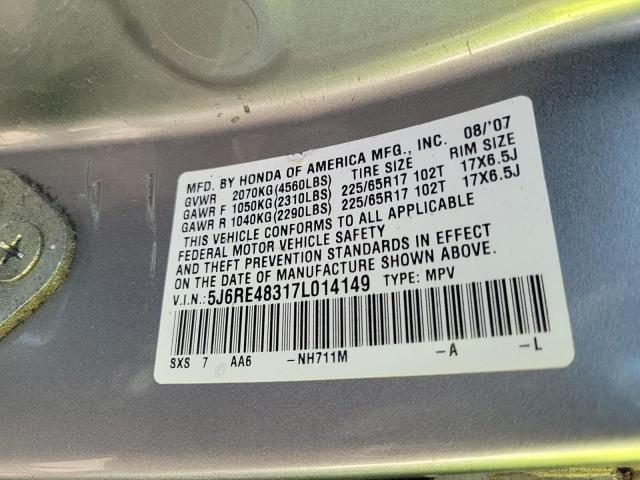 2007 HONDA CR-V LX  